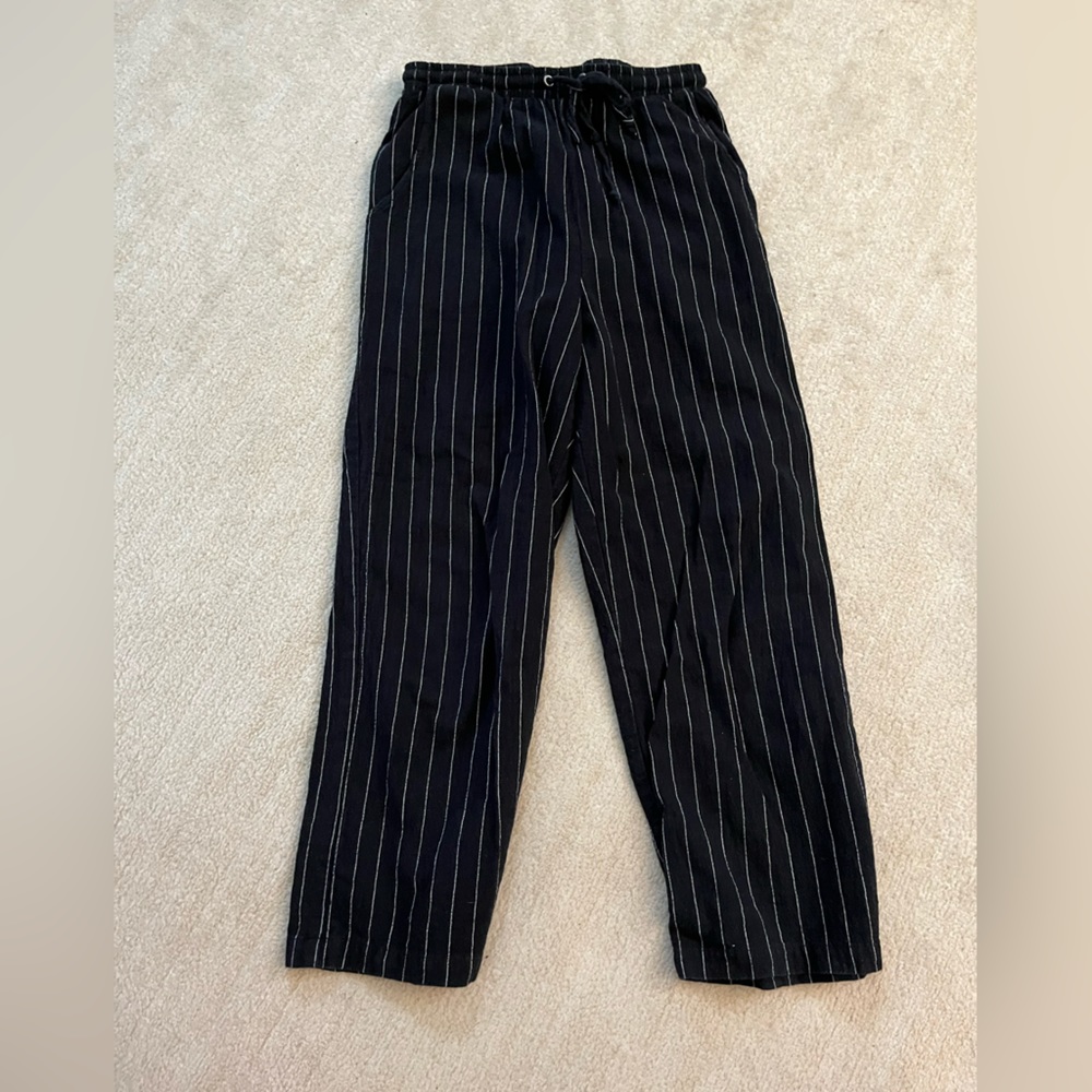 Elastic waist linen pants